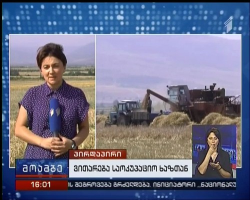 Chilindarishvili family was allowed to gather harvest in the village along the occupied territory