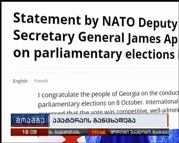 Statement of James Appathurai on parliamentary elections in Georgia