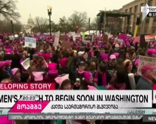 Women protest against Trump on streets of Europe's capitals
