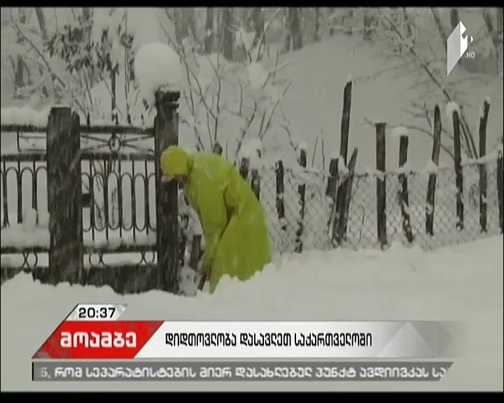შეწყვეტილი სასწავლო პროცესი და ჩაკეტილი გზები - დიდთოვლობა დასავლეთ საქართველოში