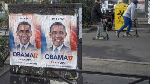 French voters call on Barack Obama to run in country's presidential election