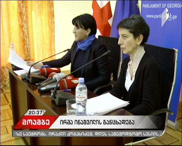 ვიცესპიკერი ირმა ინაშვილი კულტურის მინისტრს პარლმენტში იბარებს