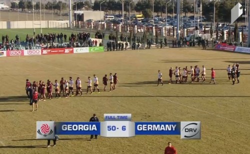 Georgia defeated Germany in rugby with score 50:6