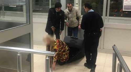 Border guards detain woman hidden in suitcase