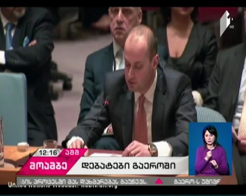 Georgian FM delivers speech at UNSC