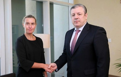 Giorgi Kvirikashvili met Federica Mogherini 