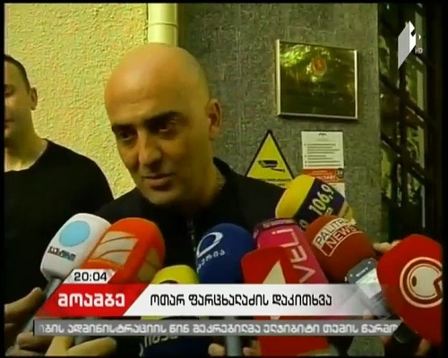 Former Chief Prosecutor being questioned at Old Tbilisi Police Department 