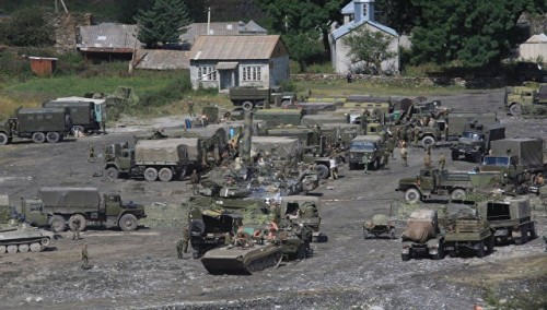 Russian military training in Georgia’s occupied regions