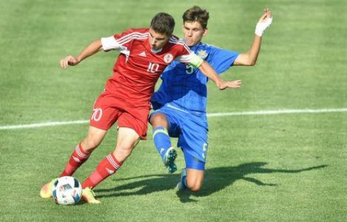 17-წლამდელ ფეხბურთელთა ნაკრები უკრაინული ტურნირის ფინალის პირველ ტაიმში 3:0 იგებს