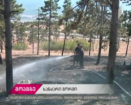 Firefighters battle two fires near Gori