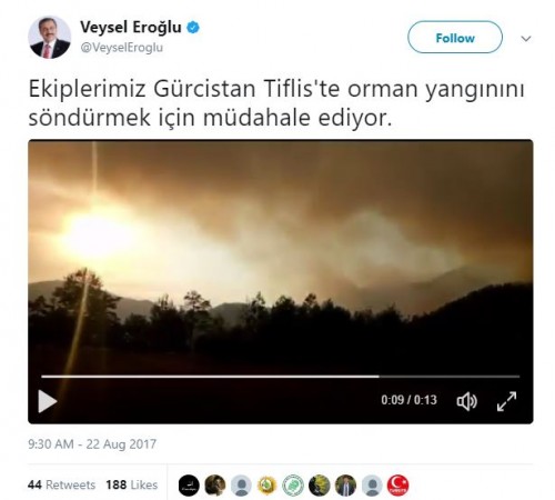 სტიქიის ზონა ბორჯომის ხეობაში - თურქული ვერტმფრენიდან გადაღებული ფოტო და ვიდეომასალა