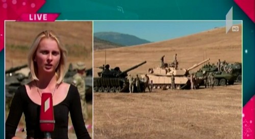 Multinational military exercises at Orpholo Polygon