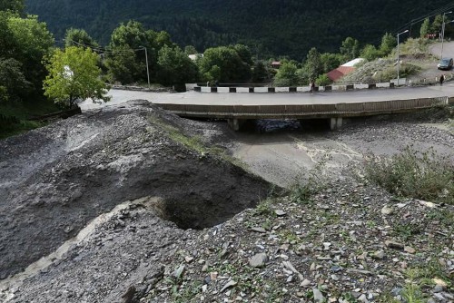 Heavy rain in Mestia