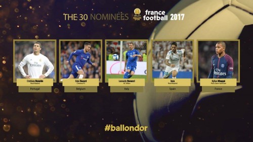 France Football-მა „ოქროს ბურთის“ 30 ნომინანტი დაასახელა