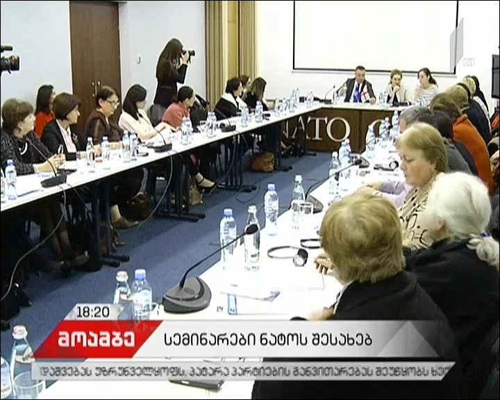 შიდა ქართლში, საოკუპაციო ხაზის გასწვრივ მდებარე სოფლების მასწავლებლები ნატო-ს შესახებ სემინარებს მოისმენენ
