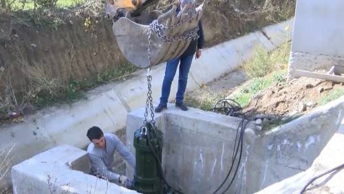 Georgian Melioration carrying out arrangement of irrigation systems in Gori
