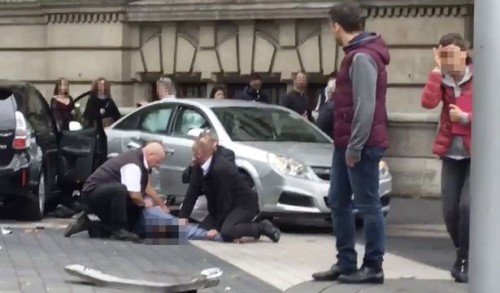 Man arrested after car hits pedestrians in London