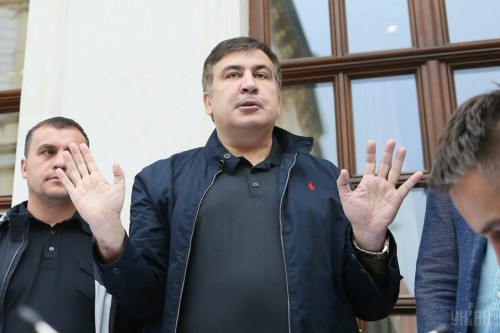 Mikheil Saakashvili spends night in tent camp outside Ukrainian parliament