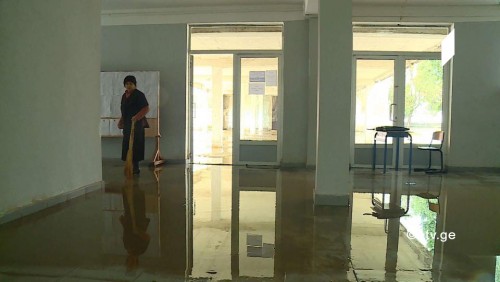 Public school N.35 flooded in Kutaisi