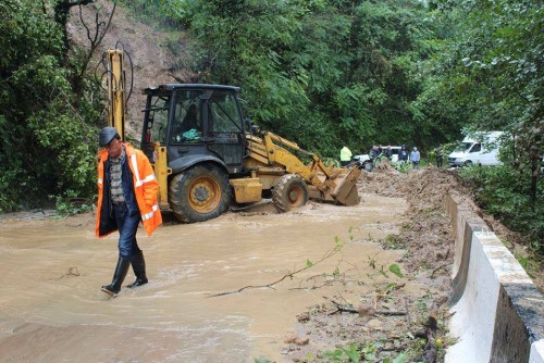 Landslide occurred in the village of Burnati 