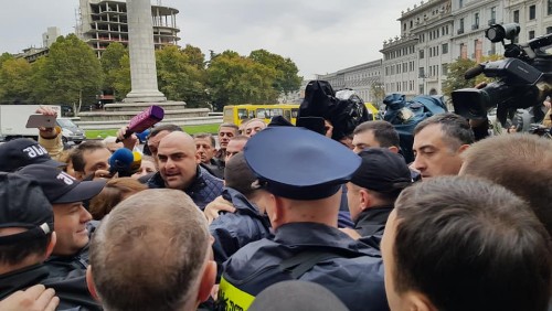 Two persons detained at National Movement rally
